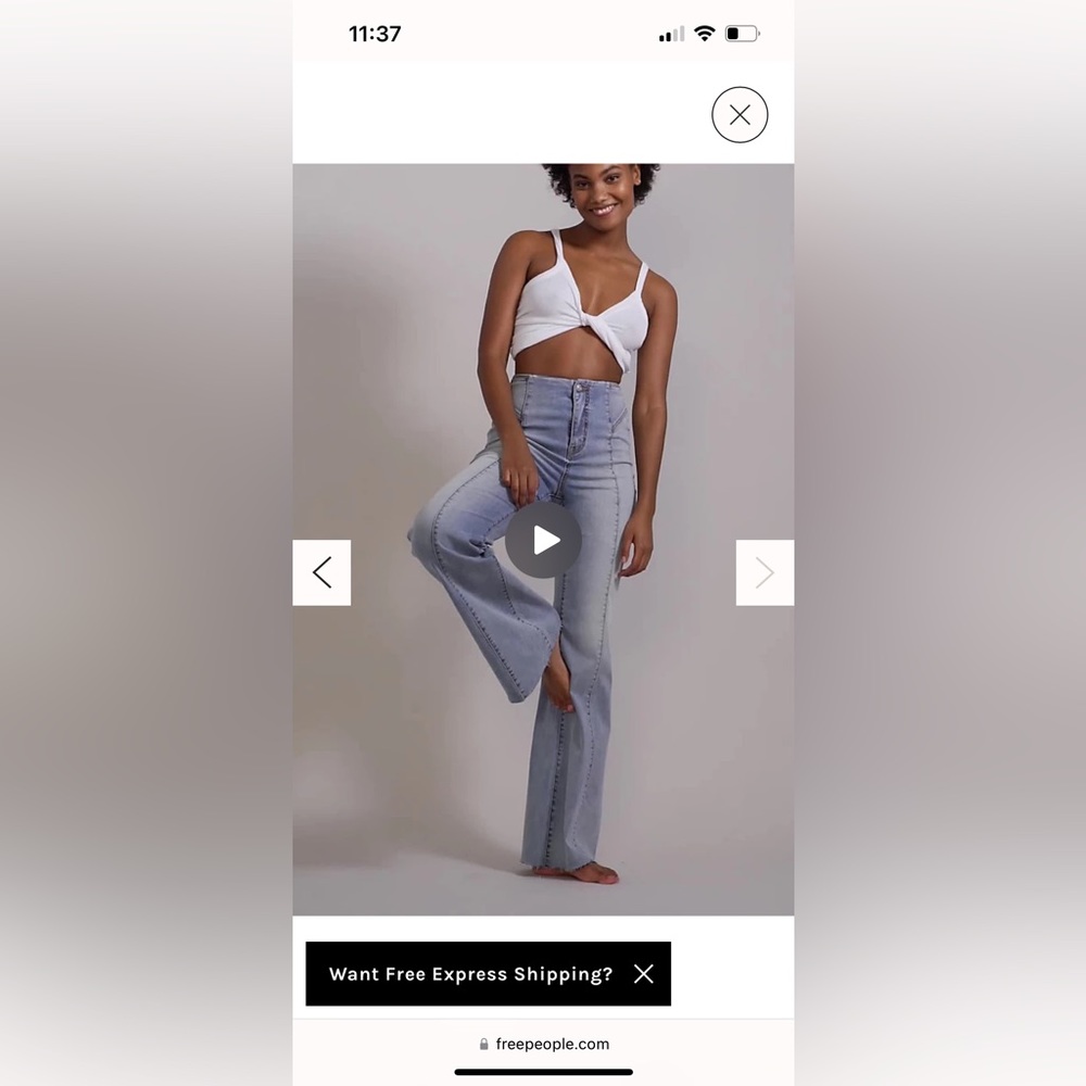 Free People CRVY Wild Honey Denim Sweet Revenge 28S